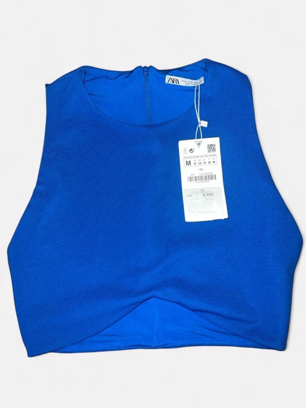 Zara NEW Blue Cropped Tank Top
